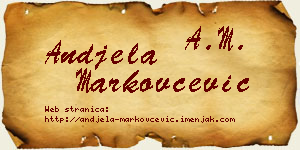 Anđela Markovčević vizit kartica